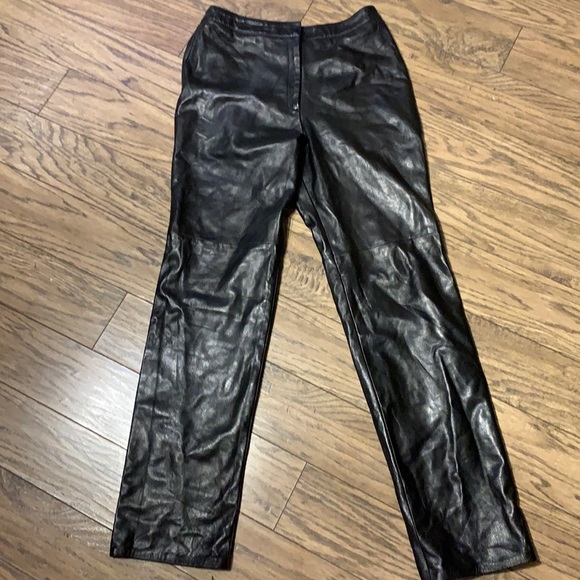 Danier black leather pants - Picture 1 of 3